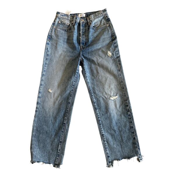 Revolve Pistola Cassie Crop High Rise Straight Button Fly Fairside Vintage Sz 26 - Picture 3 of 12